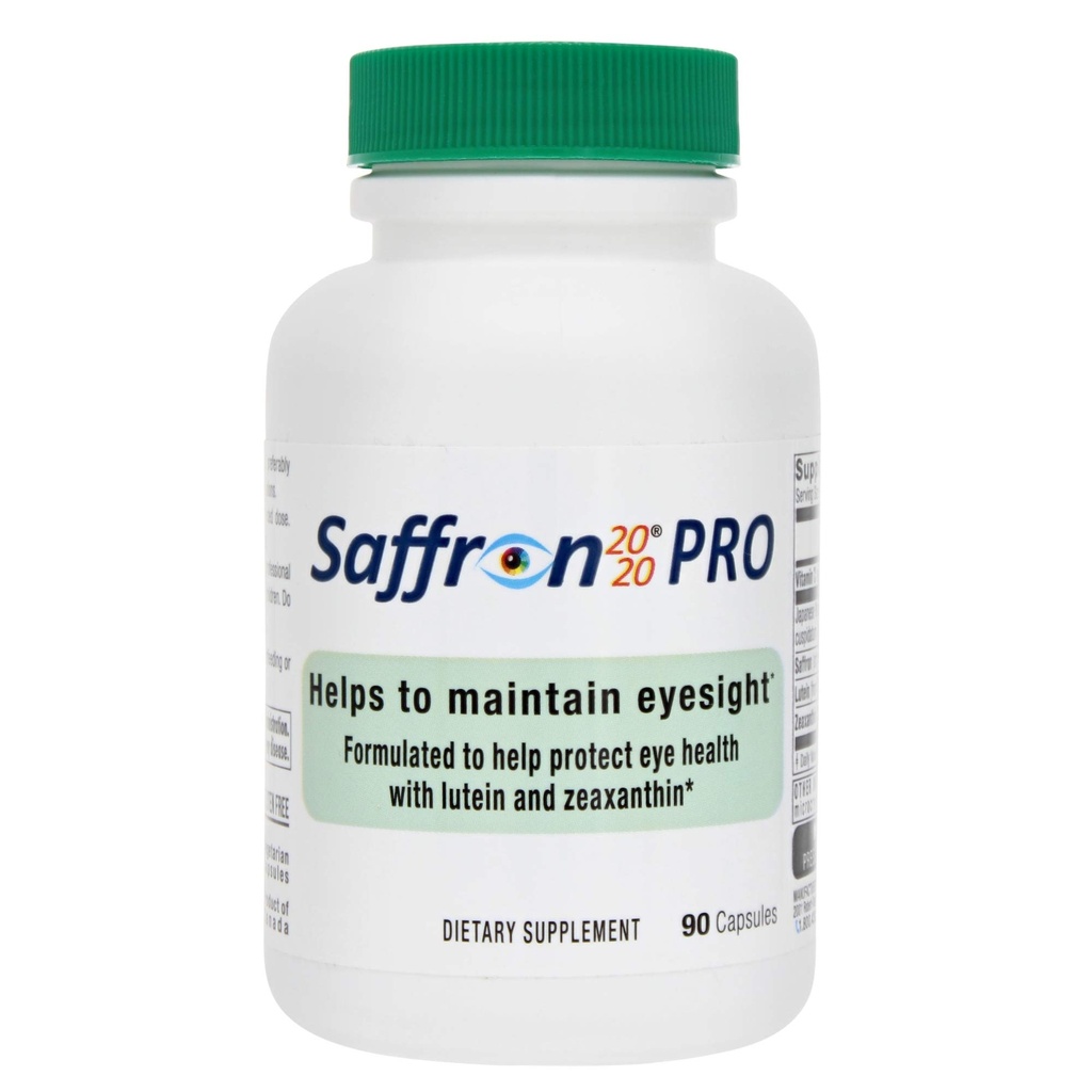 Saffron 2020-PRO Suplemento con Saffron, Resveratrol, Zeaxanthin y Lutein- 90 cápsulas vegetarianas