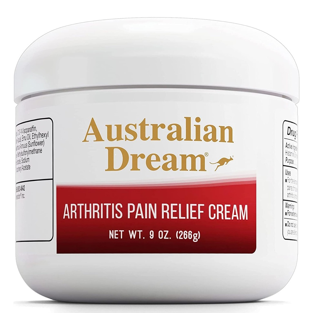 Artritis del sueño australiano Crema de alivio del dolor - calmante " no irritante - potente artritis tópica alivio del dolor - bueno para los dolores musculares o articulaciones - 9 oz Jar
