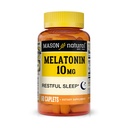 MASON NATURAL Melatonina 3 mg con B6 &amp; Calcio, Natural Sleep Aid, Supports Restful Sleep, 60 Tablets