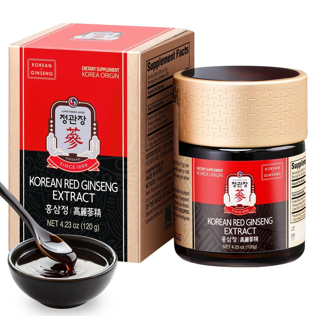CheongKwanJang KGC [Korean Red Ginseng Concentrated Extract 120g] 100% 6 años de edad Ginseng Coreano Premium, Immune System Booster, Energy Stamina, Antioxidants Healthy Memory, Blood Circulation