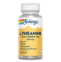 SOLARAY L-Theanine 200mg con té verde - Modo saludable, relajación y estrés ocasional - Lab Verificado, Vegan, Gluten Gratis - 90 Servimientos, 90 VegCaps