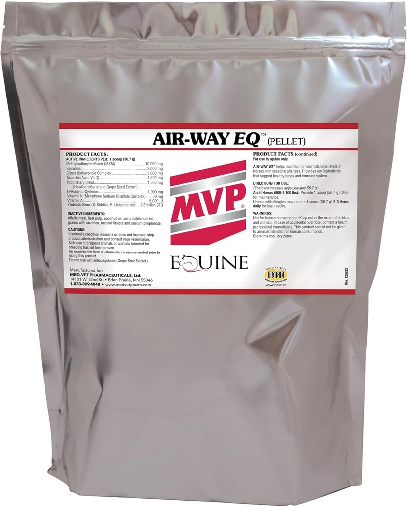 MVP Air-Way EQ (10lb) soporta Función de pulmón saludable y soporte de alergia estacional en caballos