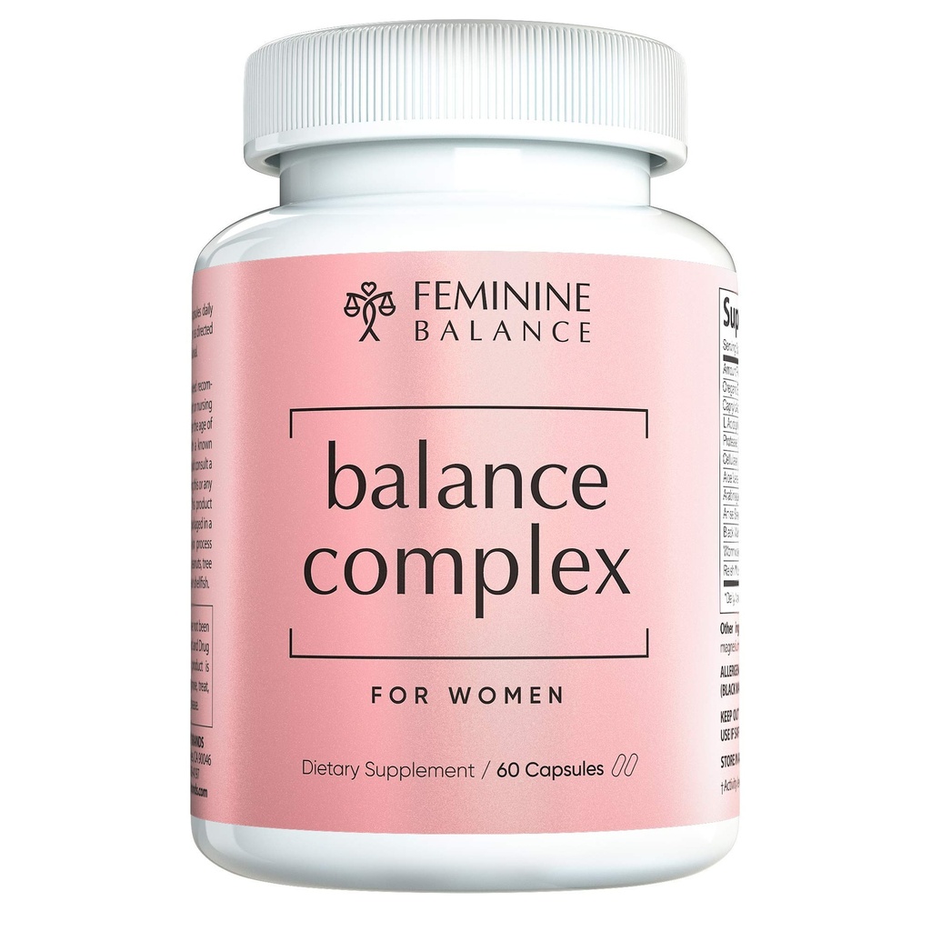 Complejo de equilibrio 17 en-1 Vaginal Health 100 Billion Probiotics for Women pH Balance with Cranberry & D-Mannose ← Promover la salud de la tradición urinaria para el olor vaginal y flor vaginal, 60 cápsulas