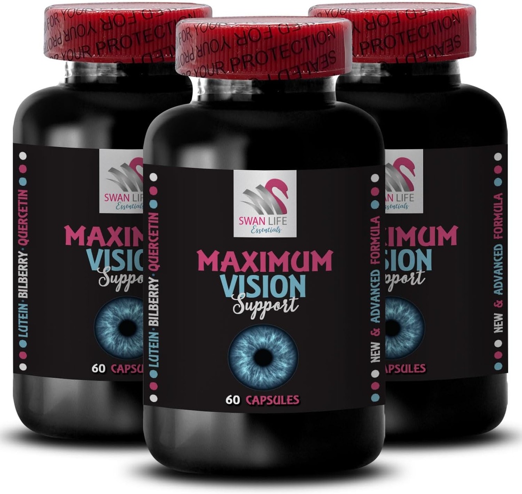 Visión diaria - Complemento de visión de ojos - Soporte de lentes, Vista focalizada, Visión cristalina, Claridad de imagen, Escenas más claras, Percepción pura, Soporte de ojos, ventaja focal, Visión Strength 3 Bottle 180Caps