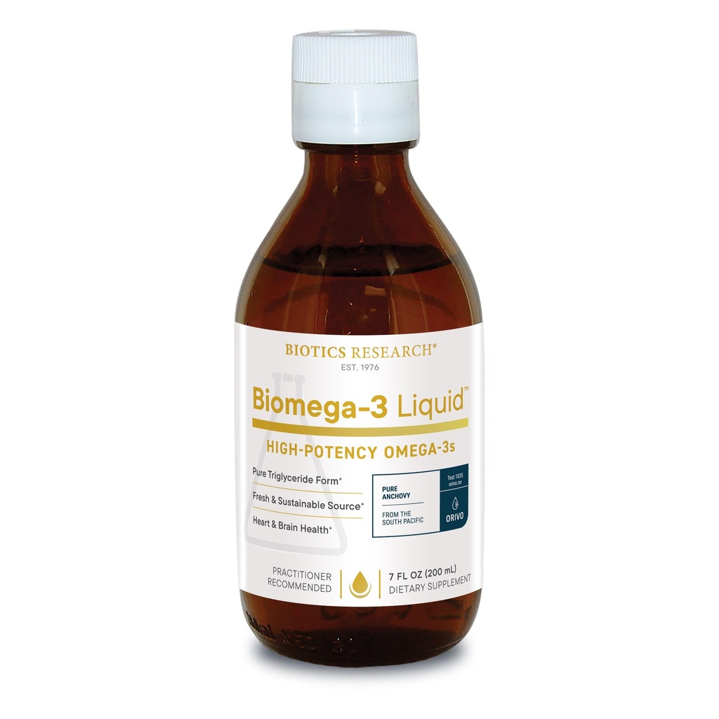 Biotics Research Biomega 3 LiquidTM Altamente Concentrado Omega 3 Fish Oil Liquid, Fuente sostenible, Traceable, Puro 2490 mg de EPA DHA Omega 3 ácidos grasos por TSP 1040 mg DHA 7 Fl Ounces 200ml 40 SVG