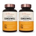 CurcuWell Conscious - Curcumin and Boswellia Blend  sometida Maximum Strength Joint, Body and Cognitive Support - 60 Day Supply (2-Pack)