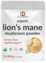 SUPLEMENTO DEAL Los leones orgánicos Mane Mushroom Powder Suplemento, 1.500mg Por Serving, 1lb – Cuerpo de Fruto Activo & Extracto de Micelio – Natural Brain Nootropic &amp; Immune System Booster – Non-GMO