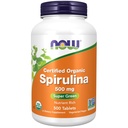 AHORA Suplementos de alimentos, Espirulina orgánica 500 mg con vitaminas, minerales y GLA (ácido gamma-lenólico), 500 tabletas