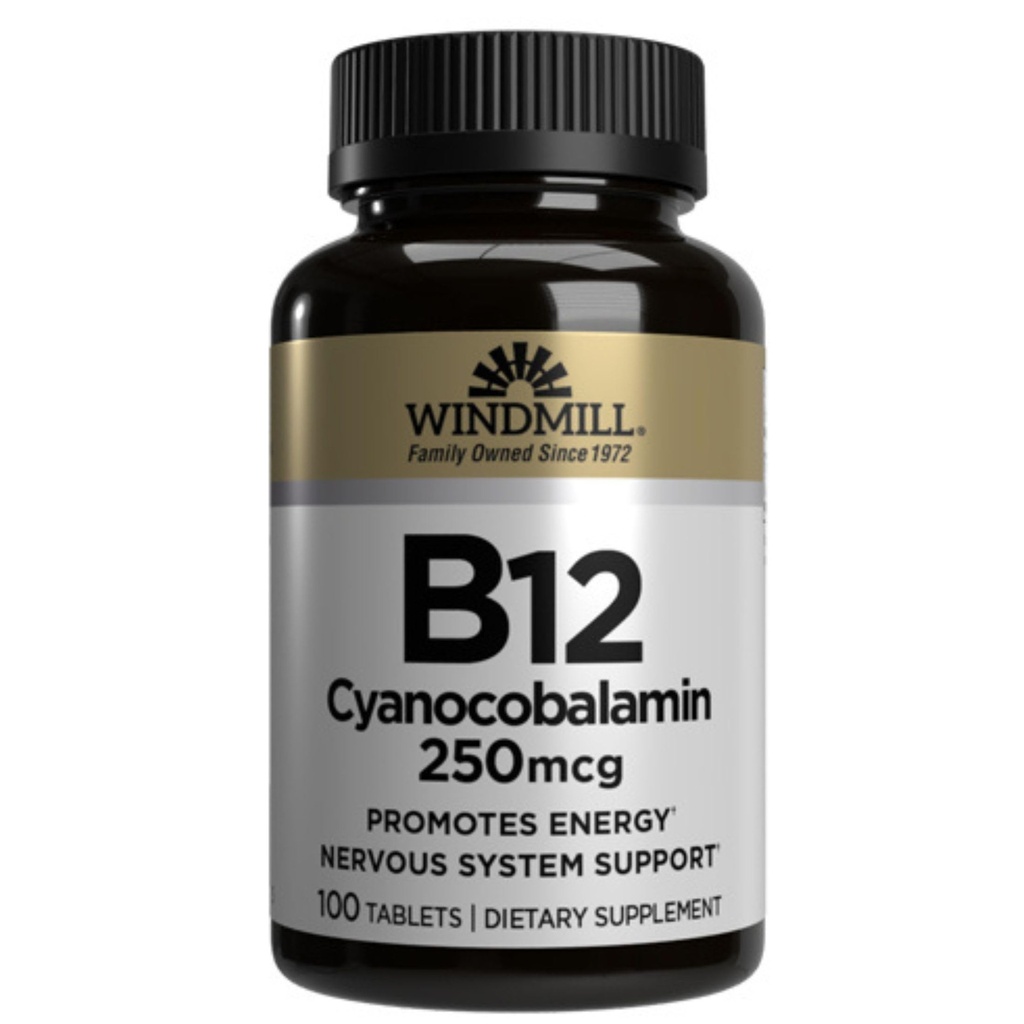 Vitamina B-12 TABS 250 MCG WMILL Tamaño: 100
