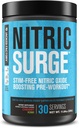 Gato de fábrica Nitric Surge Estim Free Pre Workout Powder - Caffeine-Free Nitric Oxide Suplemento w / Con-Cret Creatine, L Citrulline, &amp; GlycerSize Glycerol - Cherry Kiwi, 30 Servings