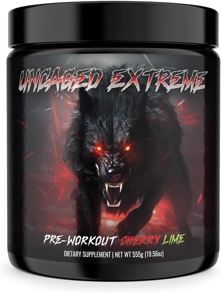 Extremada Polvo de Pre-Workout - Extreme Energy, Focus, Nitric Oxide &amp; Muscle Pump - Extreme Formula con L-Citrulline, Beta-Alanine, Rhodiola Rosea - 30 Servidores - 1.22 Libras - Cherry Lime