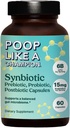 Poop Like a Champion Gut Power Synbiotic (Prebiótico, Probiótico, Postbiótico) – 60 cápsulas, Vegan, Suplemento de Salud Digestiva no GMO, 6.5 millones de CFU