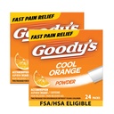 Goody's Extra Strength Headache Powder, Cool Orange Flavor Dissolve Packs, 24 Packets individuales (2 Pack)