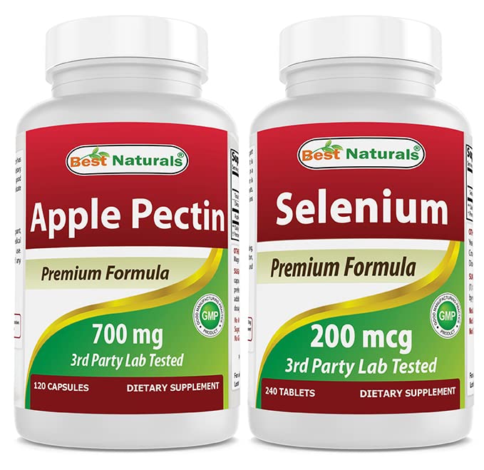 Mejores Naturales Apple Pectin 700 mg &amp; Selenium 200 mcg