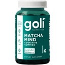 Goli Matcha Mind Gummies - 60 Conde - Green Tea Leaves Powder with Cognizin for Focus, Atención y Salud Cerebro, Vegan, Non-GMO, Gluten-Free & Gelatin Free.