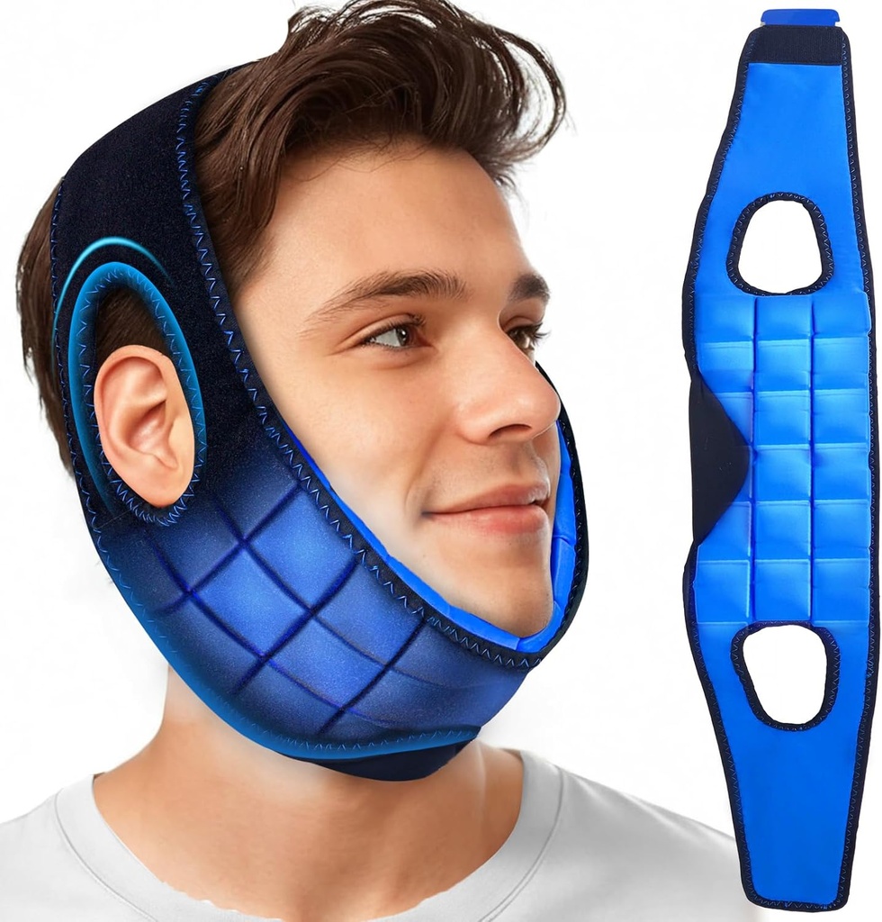 NUEVAS Dientes de Sabiduría Dolor Empaquetado de Hielo para Cirugía Oral facial Recuperación, 2 Horas Largo Cara Frío Contorno con Diseño Contorno Face para TMJ Relief,Tooth Extraction, Jaw Discomfort