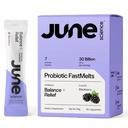 Equilibrio + Alivio ¦ Fast Melt Pre + Probiótico para Mood & Stress - BlackBerry Flavor, 30 Powder Sachets