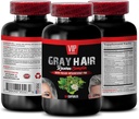 Saw Palmetto Mens Hair - Gray Hair Inverso Complejo - Solución natural - Potentes resultados, Gris Hair Mens, Biotin Vitamins for Hair Skin and Nails, Paba Suplemento, Gray Hair Supplement, 1 Bot 60 Caps