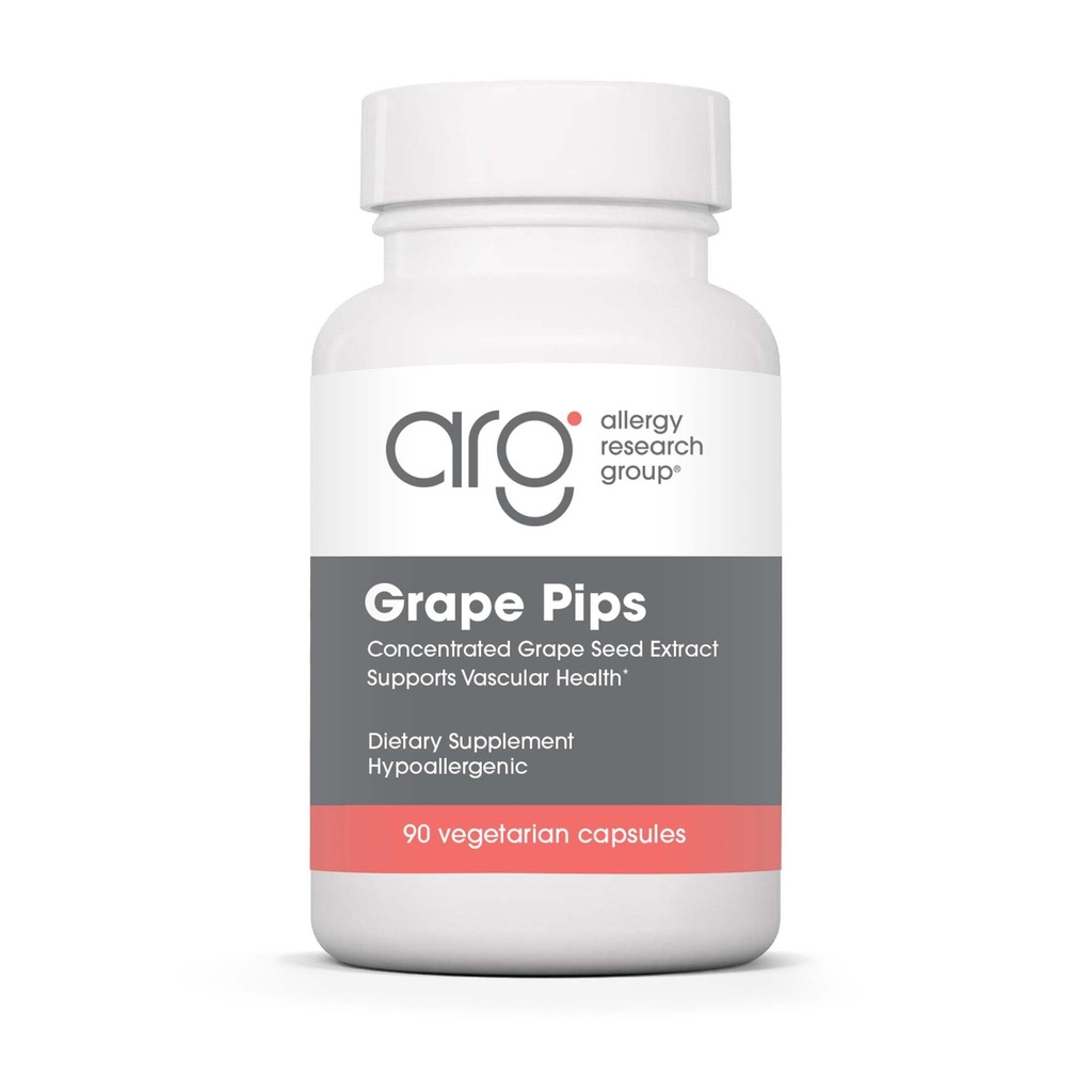 Grupo de Investigación de Alergia Píldoras - Extracto de semillas de uva, Proanthocyanidins, Polyphenols, Suplemento Herbal, Orgánico, 300 mg Cápsulas - 90 Conde