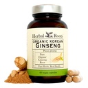 Herbal Roots Panax Ginseng ← Orgánica Coreana Ginseng Root Powder ← High Ginsenosides for Energy & Performance ← 60 Vegan Capsules