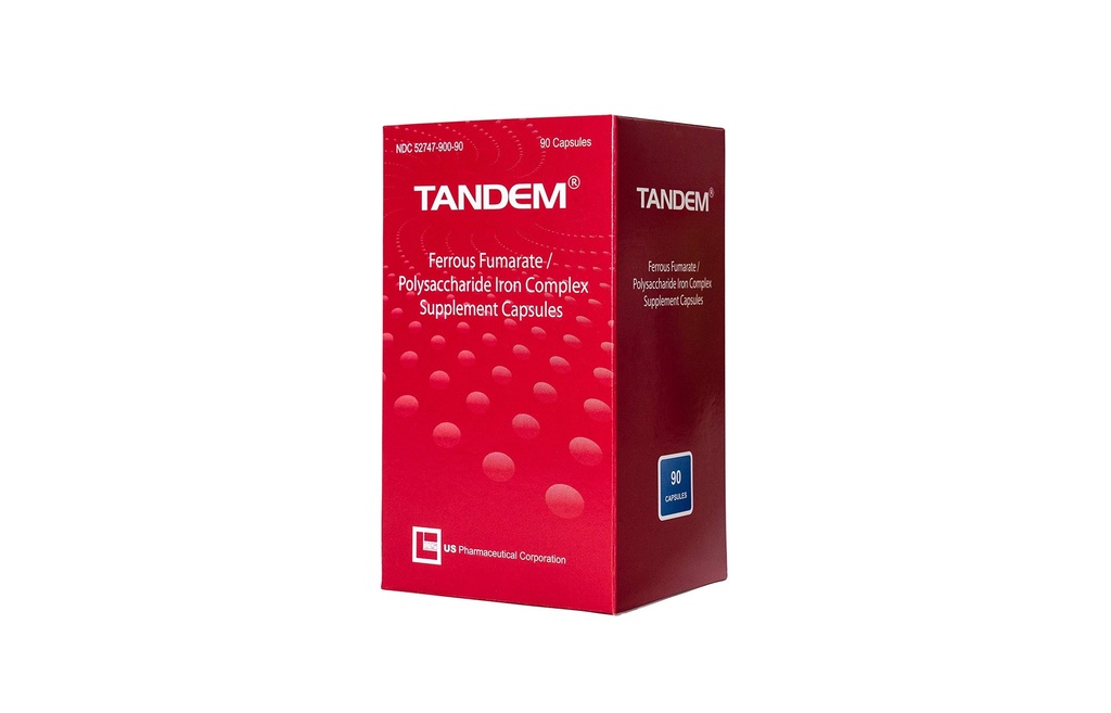 Tandem- 106 mg Elemental Iron- Fácil de Tragar-High Tolerability -Odorless &amp; Tasteless