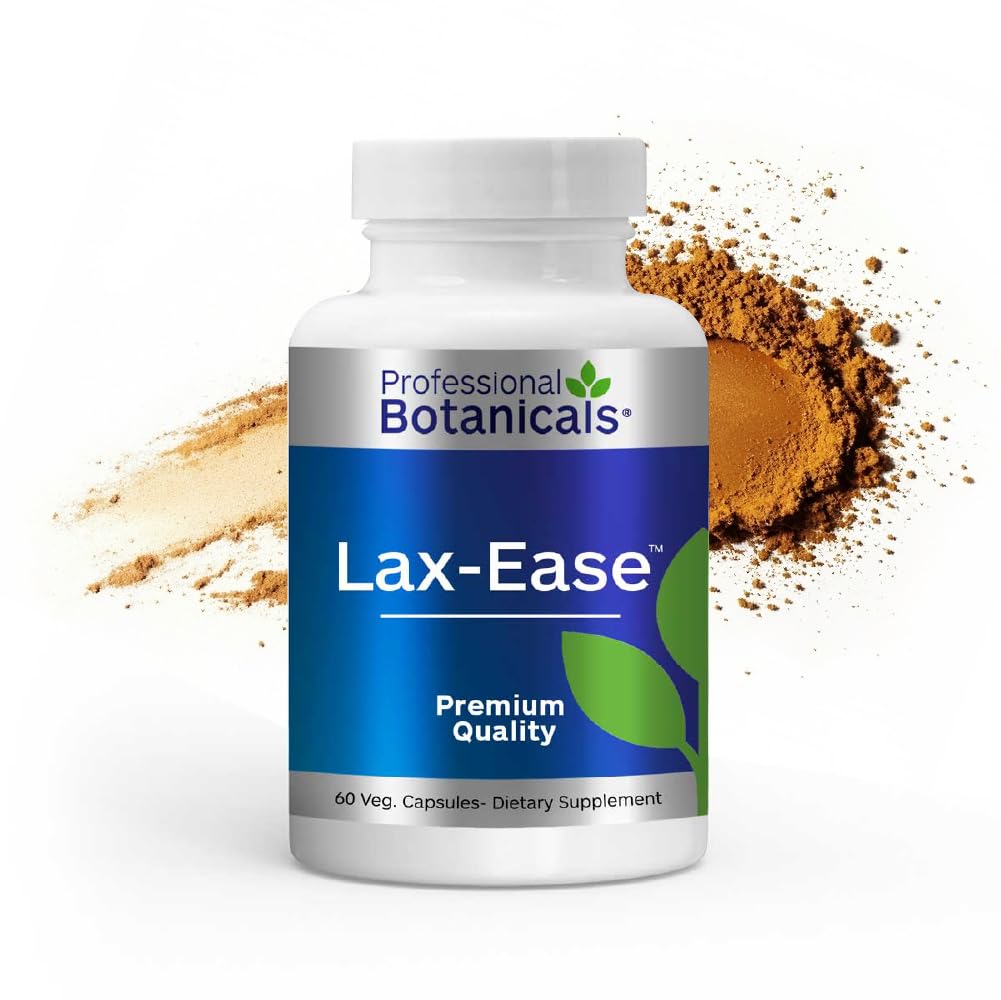 Botánicos profesionales Lax Ease – Gentle Botanical Digestive Support for Healthy Bowel Regularity & Natural Elimination – 90 cápsulas