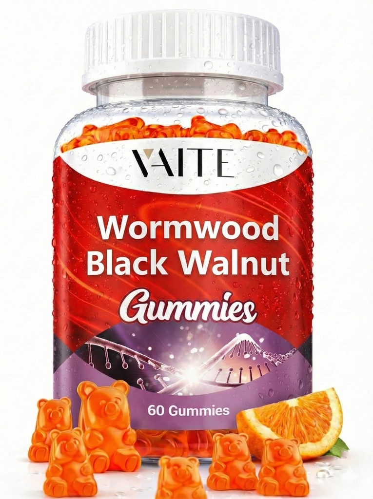 Black Walnut Wormwood Gummies - Suplemento Herbal con Artemisia Annua Herb & Juglans nigra Hull for Digestive Wellness & Natural Body Cleanse, Non-GMO & Gluten Suplementos gratis - 60 Gummy Chewables