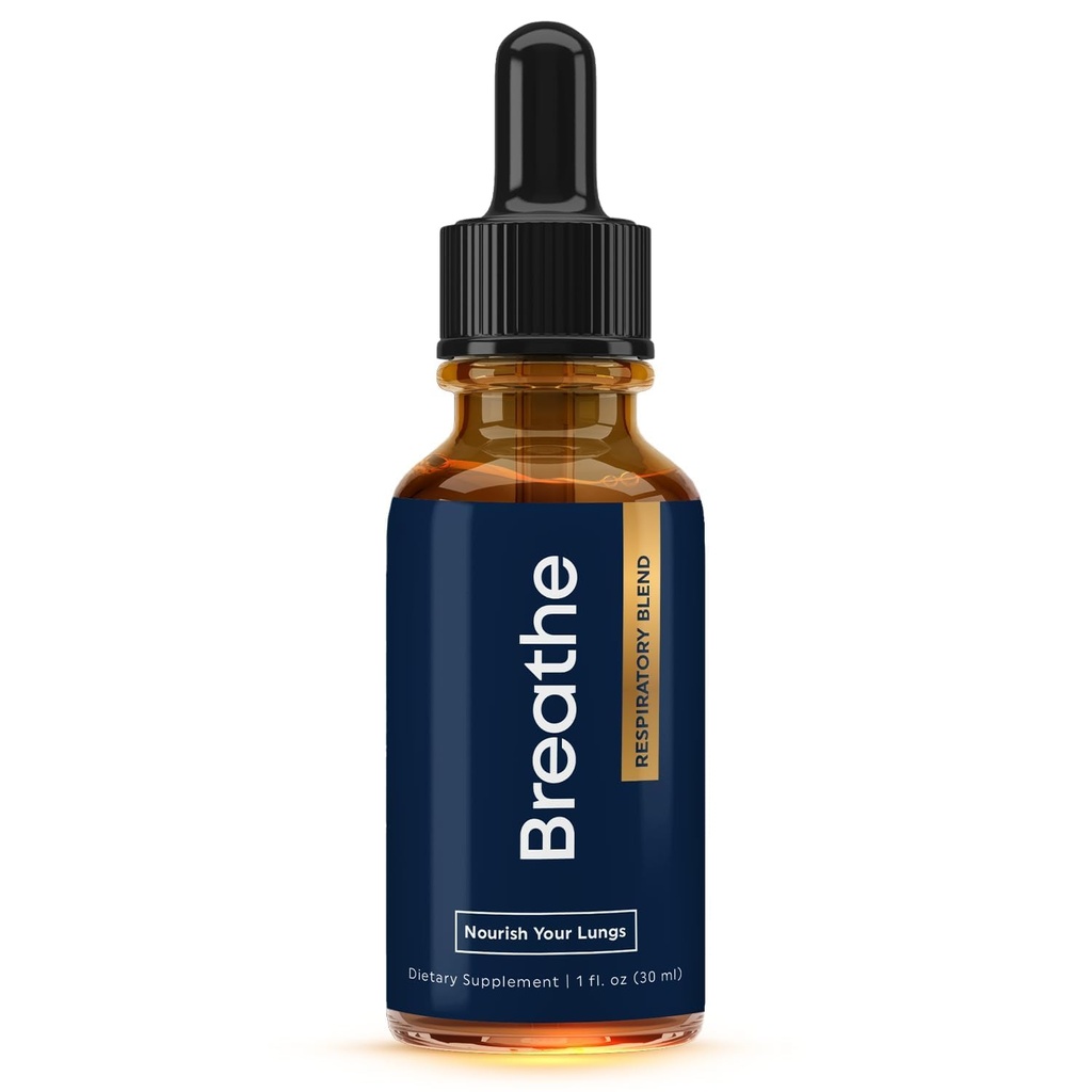 BREATHE 8-IN-1 Mullein Drops for Lungs & Airways (1 fl. oz.): Peppermint, Thyme, " Mullein Leaf Extract for Lungs Detox for Smokers - Break up Mucus " Breathe Clear - GMO-Free " Made in USA