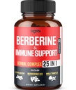 Suplemento de Berberina Premium con Ceilán, Ashwagandha, Turmérica, Caricatura, Cardiovascular &amp; Gastrointestinal - 60 cápsulas