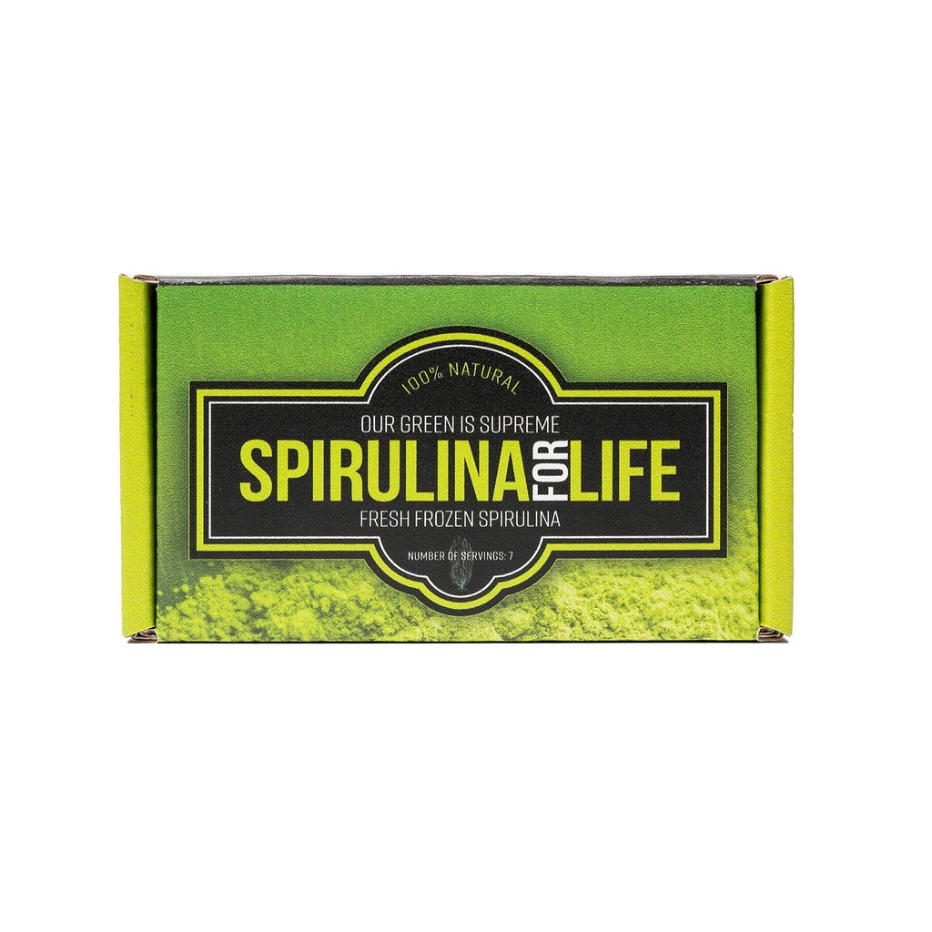 Spirulina 7 Stick Pack 7 Day Supply Spirulina Live Flash Frozen 100% Pure Grown en Alkaline Water Grown, Harvested and Frozen in The USA Most Complete Super Food and Natural Multivitamin