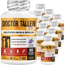 NuBest Doctor Taller Kids - Soporte Bone Strength with Multivitamins, Multiminerals, Calcium - Premium Fórmula para Edades 2 a 9 - Grape Flavor - 12 Pack ← 18 Meses de Suministro