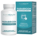 PUREHEALTH RESEARCH Parabroom - Gut Cleanse &amp; Health Supplement - with Black Walnut, Sweet Wormwood Powder, Turmeric Extract, Olive Leaf, Garlic & Onion - Digestive Support for Women &amp; Men 60 Capsules