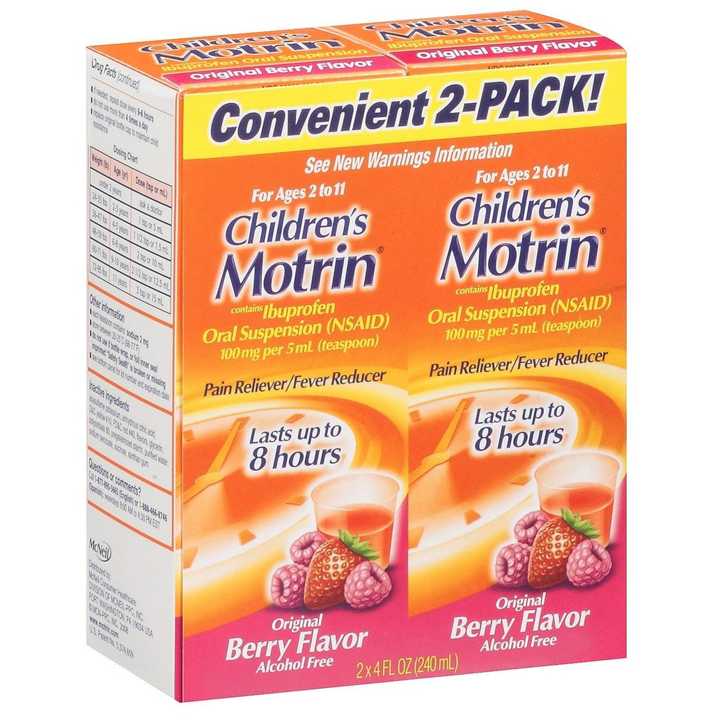 Motrin Child Berry Liq Tamaño 4 Fluid Ounce, Pack de 6
