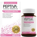 Probióticos de Peptiva para la Salud de las Mujeres - Apoyo Probiótico y Digestivo de las Mujeres, 25 Billones CFU, Probiótico Multi-Strain, Lactobacillus Acidophilus, Bifidobacterium - 60 cápsulas vegetarianas