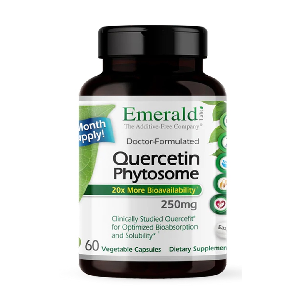 EMERALD LABS Quercetin Phytosome - Quercetin Complex for Immune Support - Vegan &amp; Gluten-Free - 60 cápsulas vegetales