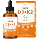NutraChamps Niños Vitamina D 3 K2 gotas, Vitamina D3 & K2 MK-7, Vitamina Líquida D para niños 1000 UI, Huesos Saludables, Sistema de Inmunes, Suplemento Libre de Azúcar para los niños pequeños, 300 piezas