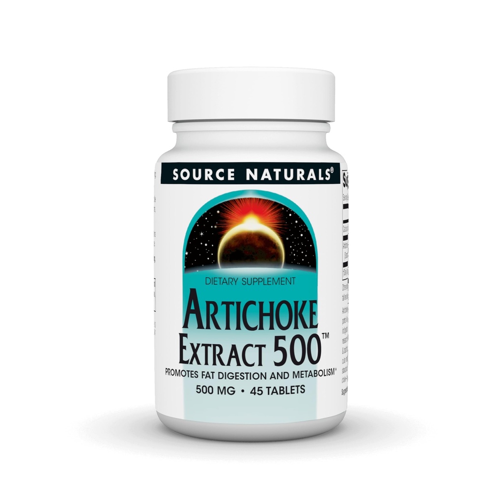 Fuente Naturales Artichoke Extracto 500 Tablet, 45 Cuenta