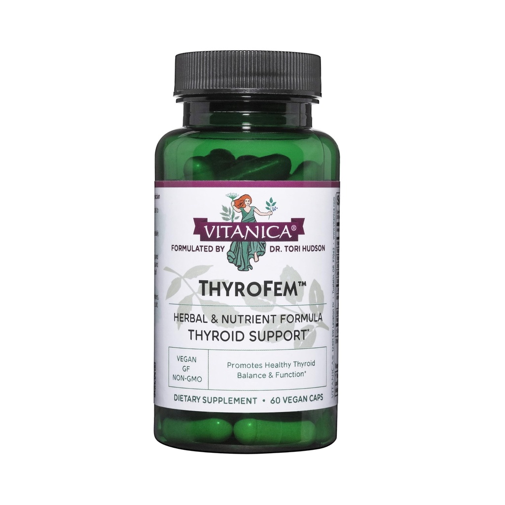 Vitanica ThyroFem, Thyroid Gland Support, Vegan, 60 cápsulas
