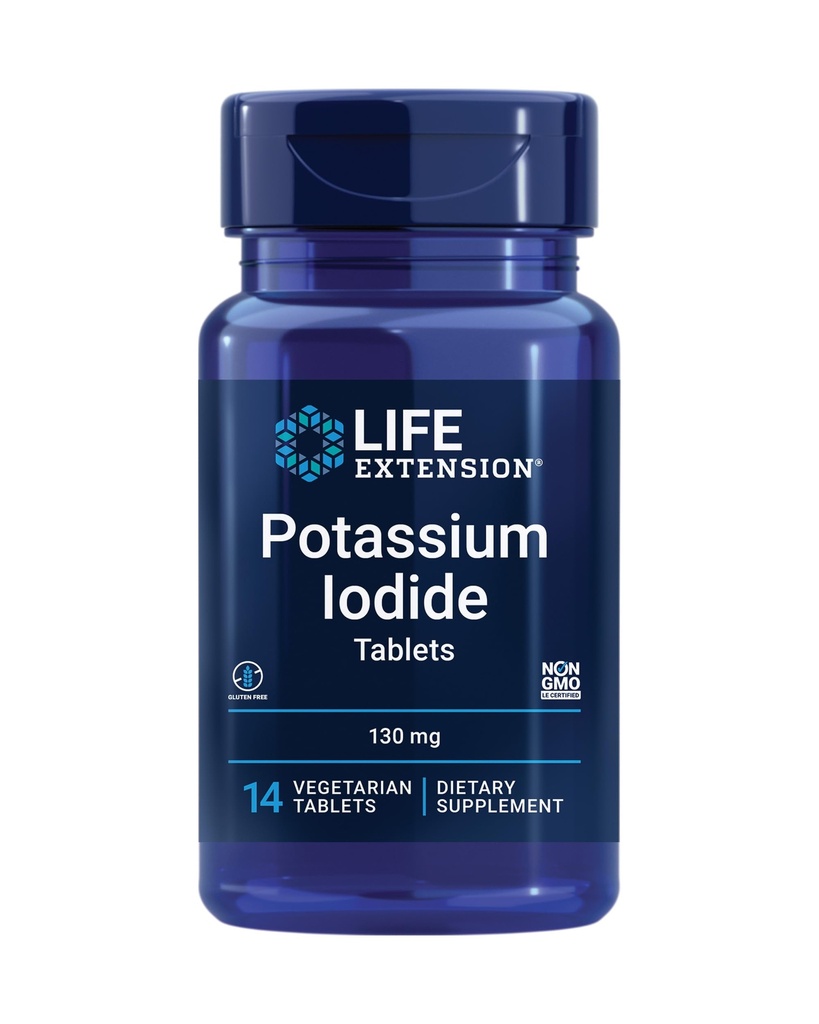 Extensión de vida Potasio Iodide 130mg 14 Tablets