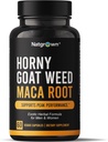 Natgrown Horny Goat Weed and Maca Root Extract Supplement for Men &amp; Women (Epimedium Extract, Hornygoatweed) Vegan Capsules - 60 Ct