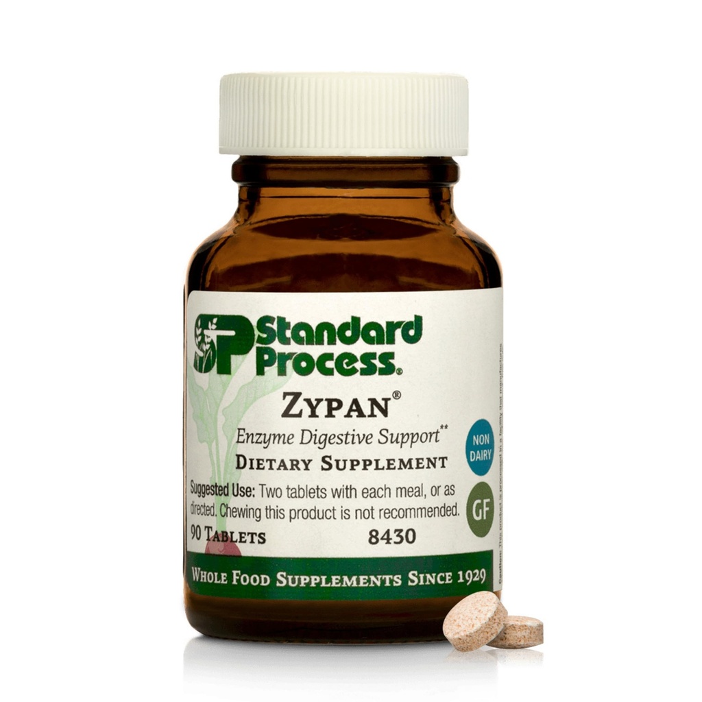 Proceso estándar Zypan - Suplemento de Apoyo a la Salud Digestiva - Suplemento HCI con Pancreatina, Hidrocloruro de Betaina &amp; Pepsin - Apoyo Macronutrient Digestión - 90 Tablets