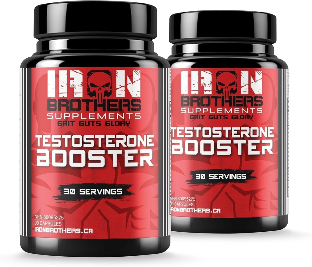 Suplementos de Boosterona para Hombres - Bloqueador de Estrógeno - Suplemento Energía Natural, Fuerza " Crecimiento del Musculo Leano - Promueve la Pérdida de grasa - Aumentar el rendimiento masculino (2 Botellas)