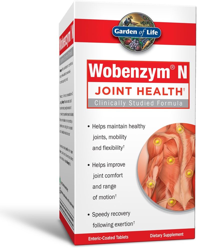 Garden Of Life Joint Support Suplemento - Wobenzym N Systemic Enzymes, 200 Tablets