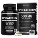 Epicatechin Extract 500mg Por Serving (60 cápsulas) Myostatin Inhibitor, Myostatin Blocker for Lean Muscle, Nitric Oxide, Stamina ' Endurance – Non GMO, Vegan Supplement " Third Party Tested