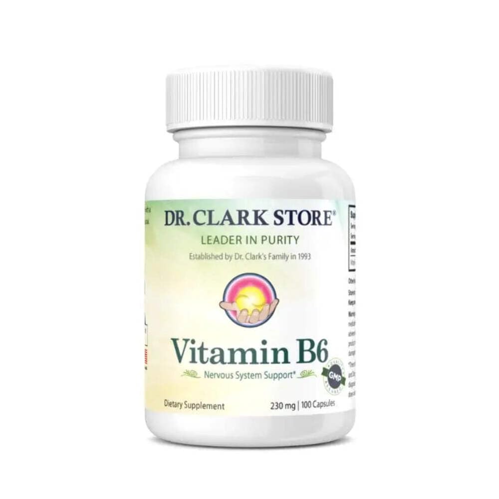 Dr. Clark Vitamina B6 Suplemento, 230 mg, 100 cápsulas