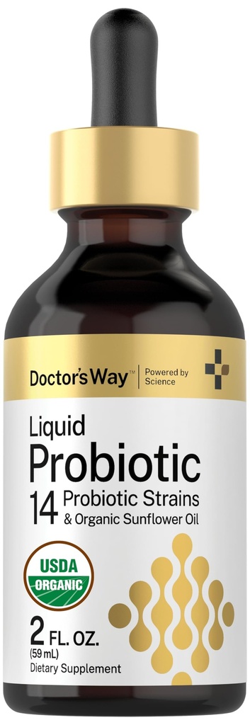 Camino del Doctor Probiótico Líquido TENIDO 2 fl oz TEN 14 Estrenos Probióticos con Aceite Orgánica de girasol