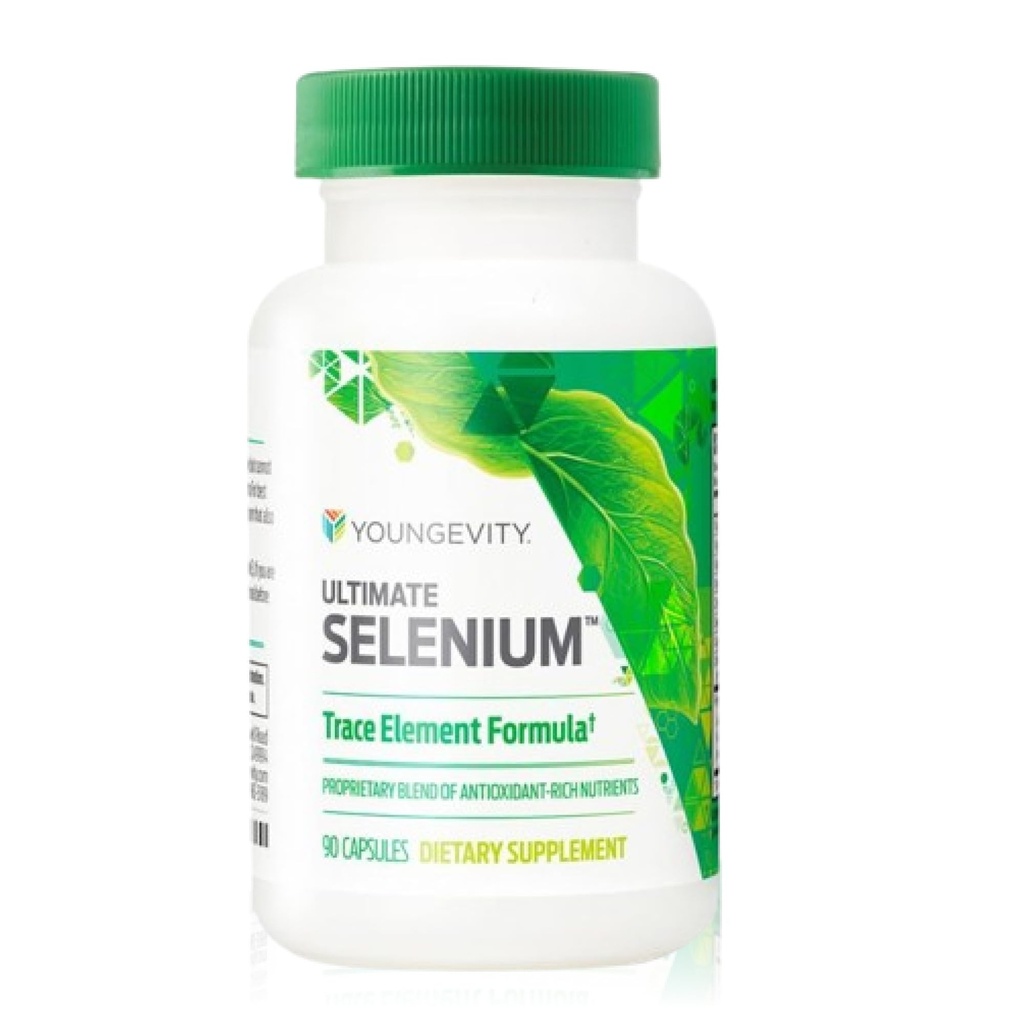 Youngevity Ultimate Selenium + Cofactores - Suplemento Mineral Esencial para Apoyo Inmunitario, Defensa Antioxidante, Función Tiroidea y Salud Celular (I-selenomethionina) - (90 cápsulas)