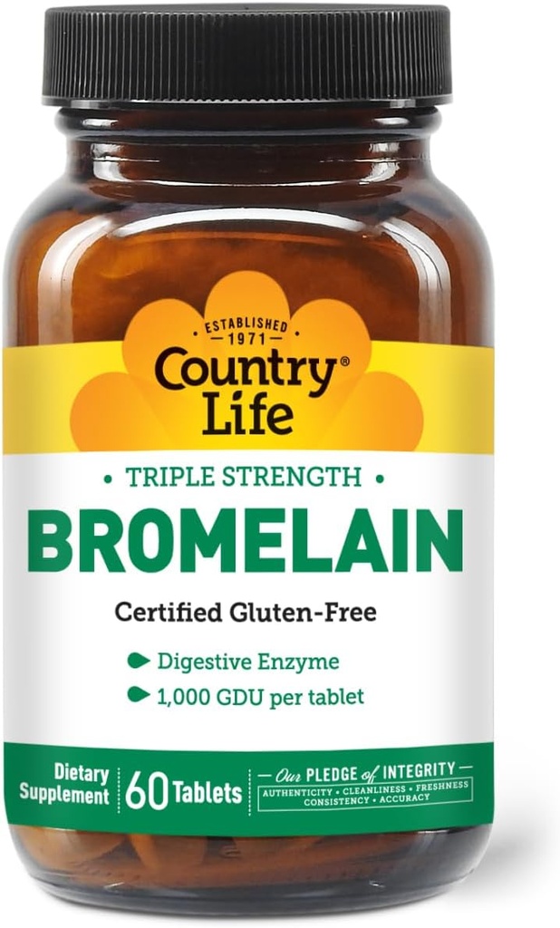 Vida del país - Bromelaina natural, 500 mg, 60 tabletas