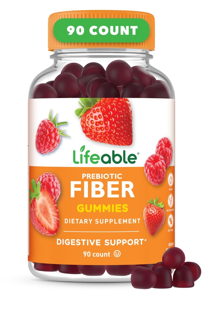 Gummies de fibra prebiótica vital para adultos Silencio 5g Silencio Gran Tasting Suplemento de fibra Gummies ← Gummies prebióticas para la salud digestiva TEN High Fiber Gummies for Women, Men latitud 90 Gummies