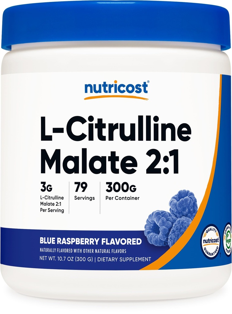 Nutricost L-Citrulline Malate 2:1 (300 gramos) (Blue Raspberry)